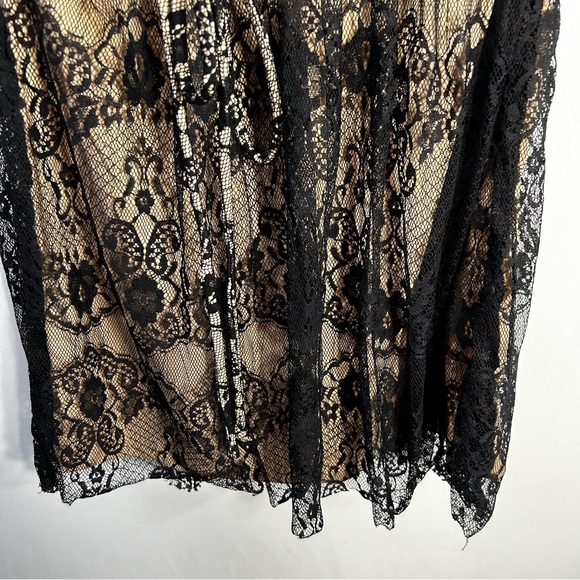 twentyone Romantic Goth Whimsicore Witchy Black Lace Tie Empire Waist Sz S - Picture 9 of 12